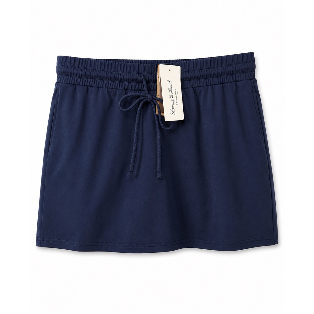 Tommy Bahama Skirt Women's Navy Blue Size Small Drawstring Waist Casual NWT